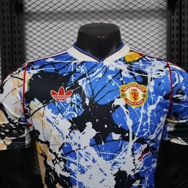 26-27 Manchester United Blauw Special Edition-tenue, spelersversie, voetbalshirt