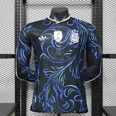 World Cup Jersey 2026 Argentina Away Long Sleeves Kit Player Version Soccer T-Shirt AAAAJersey Yupoo
