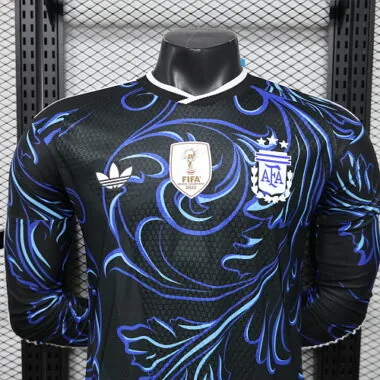 World Cup Jersey 2026 Argentina Away Long Sleeves Kit Player Version Soccer T-Shirt
