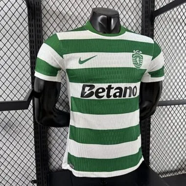 25-26 Sporting Lisbon Home Kit Player Version Soccer T-Shirt