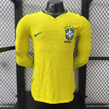 World Cup Jersey 2026 Brazil Home Long sleeves Kit Player Version Soccer T-Shirt AAAAJersey Yupoo