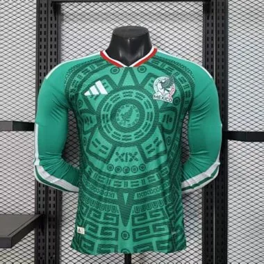 World Cup Jersey 2026 Mexico Home Long Sleeve Kit Player Version Soccer T-Shirt AAAAJersey Yupoo