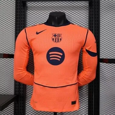 25-26 Barcelona Third Long Sleeves Kit Player Version Soccer T-Shirt AAAAJersey Supply Yupoo
