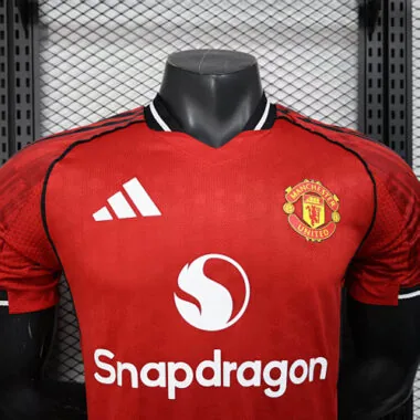 25-26 Manchester United Home Kit Player Version Soccer