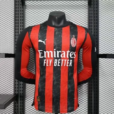 25-26 AC Milan Home Long Sleeves Kit Player Version Soccer AAAAJersey Yupoo