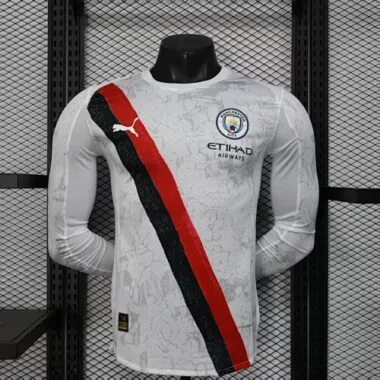25-26 Manchester City Away Long Sleeves Kit Player Version Soccer AAAAJersey Yupoo