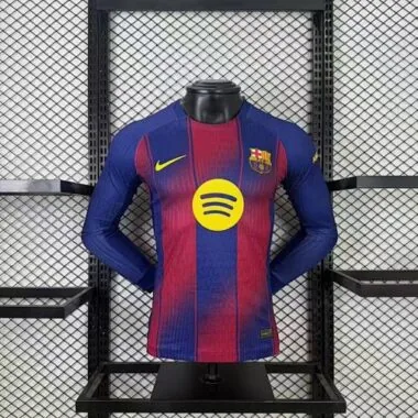25-26 Barcelona Home Long Sleeves Kit Player Version Soccer AAAAJersey Yupoo