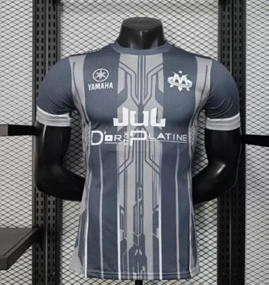 25-26 Marseille Grey Special Edition Kit Player Version Football T-Shirt Soccer AAAAJersey Yupoo