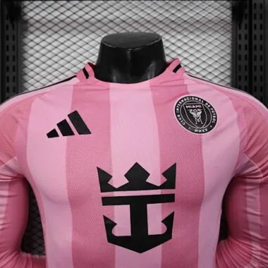 25-26 Inter Miami Home Pink Long sleeves Kit Player Version Soccer AAAAJersey Yupoo