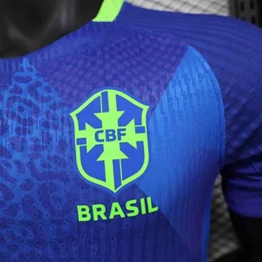 2025 Brazil Away Blue Kit Player Version Soccer