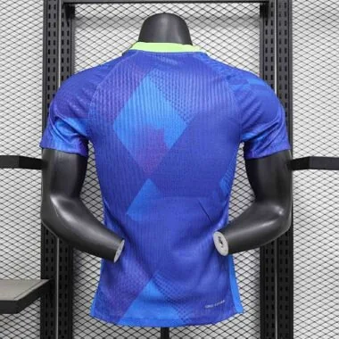 2025 Brazil Away Blue Kit Player Version Soccer