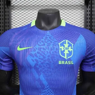 2025 Brazil Away Blue Kit Player Version Soccer