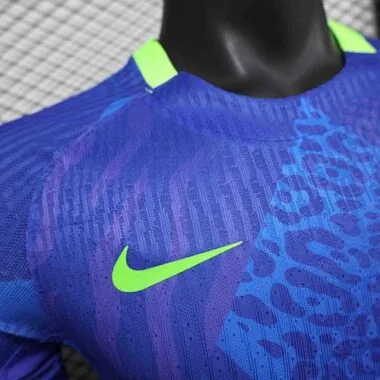 2025 Brazil Away Blue Kit Player Version Soccer
