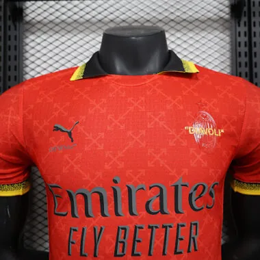 25-26 AC Milan Red Kit Special Edition Player Version Football AAAAJersey