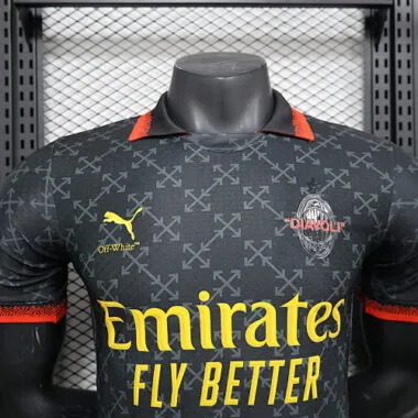 25-26 AC Milan Black Kit Special Edition Player Version Football AAAAJersey