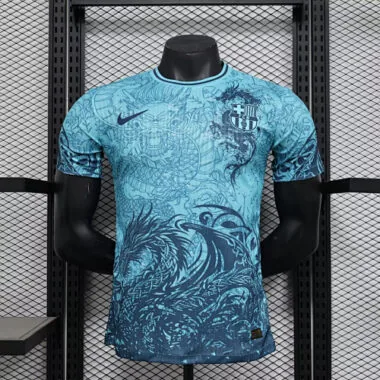 25-26 Barcelona Ice Dragon Kit Special Edition Player Version Soccer AAAAJersey