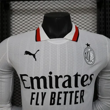 24-25 AC Milan Away Long Sleeve Kit Player Version Soccer