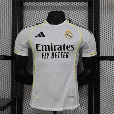 25-26 Real Madrid Home White Kit Player Version Soccer AAAAJersey