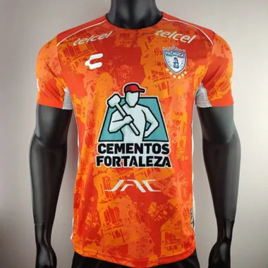24-25 Pachuca Away Orange Kit Player Version Soccer AAAAJersey