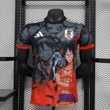 2024 Japan Anime One Piece Red Luffy Special Edition Player Version Football AAAAJersey