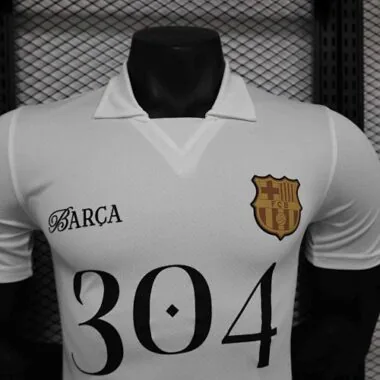 24-25 Barcelona White Commemorative Edition Player Version Football AAAAJersey