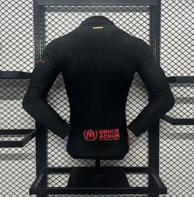 24-25 Barcelona Away Black Long Sleeve Kit Spotify Player Version Football