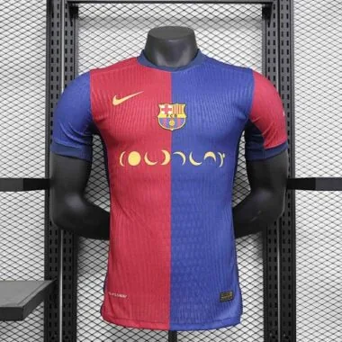 24-25 Barcelona Home Kit Derby Player Version Football AAAAJersey Yupoo