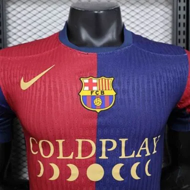 24-25 Barcelona Home Kit Derby Coldplay Player Version Football
