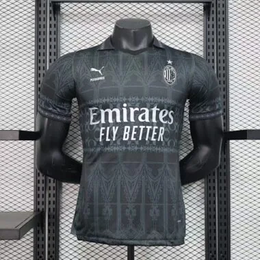 23-24 AC Milan Fourth Kit Black Player Version Shirts Football AAAAJerseys Yupoo
