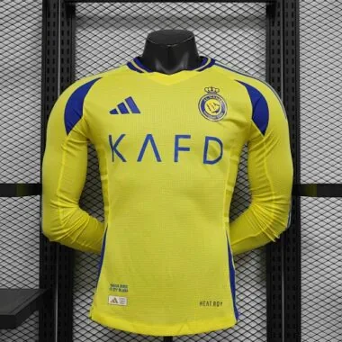 24-25 Al-Nassr Home Long Sleeve Kit Player Version Shirt Soccer AAAAJersey Yupoo