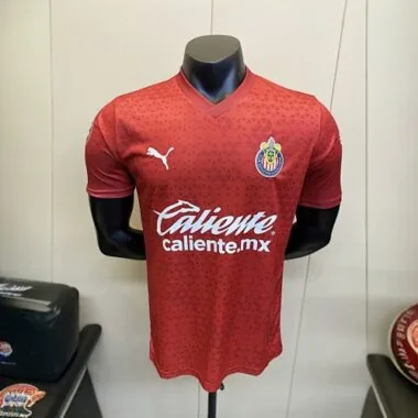 23-24 Chivas Guadalajara Training Kit Red Player Version Soccer Jerseys Yupoo