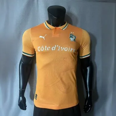 2023 Ivory Coast Pure Orange Kit With Collar Player Version Shirts Football AAAAJersey Yupoo