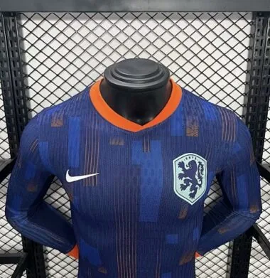 2024 Netherlands Away Long Sleeve Kit Player Version Shirt Best