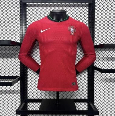 2024 Portugal Home Long Sleeve Kit Player Version Shirt Jerseys Supllier Yupoo