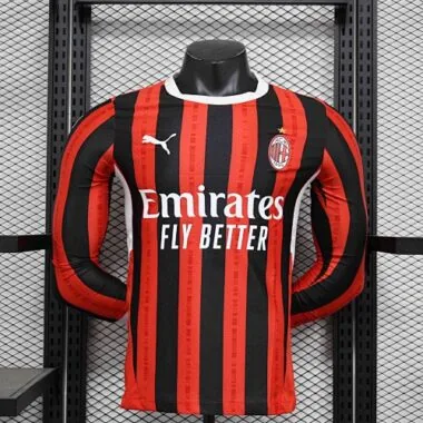 24-25 AC Milan Home Long Sleeve Player Version Shirt Sport AAAAJersey Yupoo