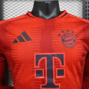 24-25 Bayern Munich Home Long Sleeve Player Version Shirt Sport