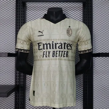 23-24 AC Milan Fourth Kit Beige Player Version Shirts Football AAAAJerseys Yupoo