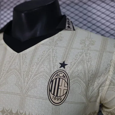 23-24 AC Milan Fourth Kit Beige Player Version Shirts Football AAAAJerseys Yupoo