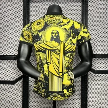 24-25 Brazil Jesus the Redeemer Yellow Kit Player Version Version