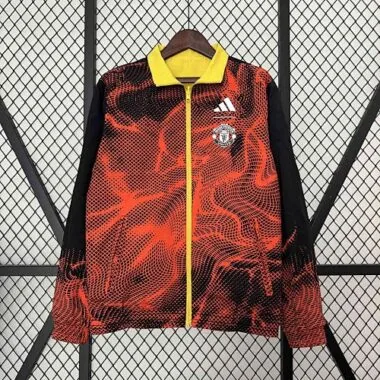 2024 Manchester United Trench Coat Reversible Windbreaker Jacket Soccer