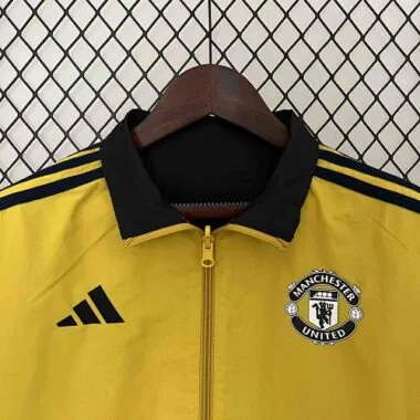 2024 Manchester United Trench Coat Reversible Windbreaker Jacket Soccer