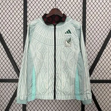 2024 Mexico Trench Coat Reversible Windbreaker Double-Sides Jacket Soccer