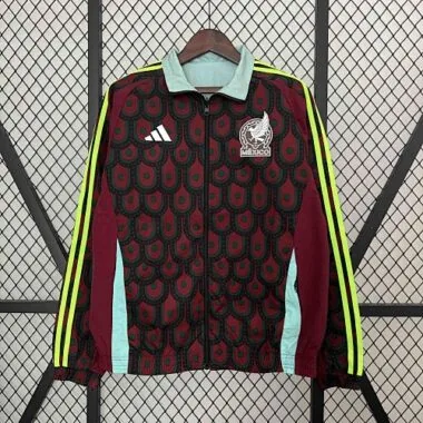 2024 Mexico Trench Coat Reversible Windbreaker Double-Sides Jacket Soccer