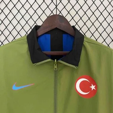 2024 Turkije Trenchcoat Omkeerbare windjack Dubbelzijdig jasje Voetbal