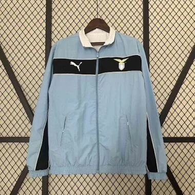 23-24 Lazio Blue and White Reversible Windbreaker Double-Sides Jacket Football