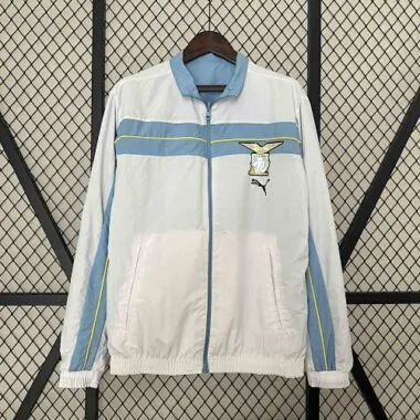 23-24 Lazio Blue and White Reversible Windbreaker Double-Sides Jacket Football