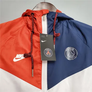 20-21 PSG whiteredblue classic style windbreaker