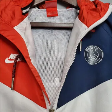 20-21 PSG whiteredblue classic style windbreaker