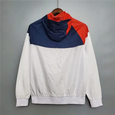 20-21 PSG whiteredblue classic style windbreaker