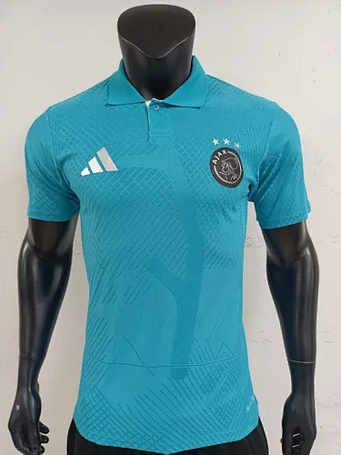 25-26 Ajax Blue Polo Kit Player Version Soccer AAAAJersey Yupoo